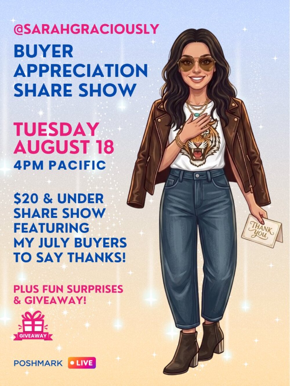 🐯 SARAHGRACIOUSLY IS LIVE! 🐯 Like This Flyer to be Notified When I Go Live!